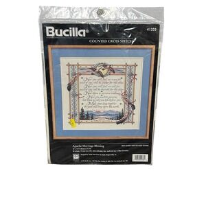 Bucilla 41335 Apache Marriage‎ Blessing 16 X 15 Inch Counted Cross Stitch Kit